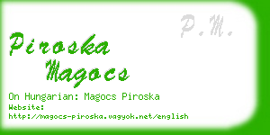 piroska magocs business card